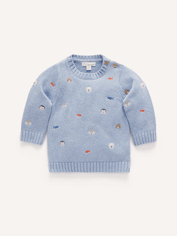 Snowy Embroidered Jumper